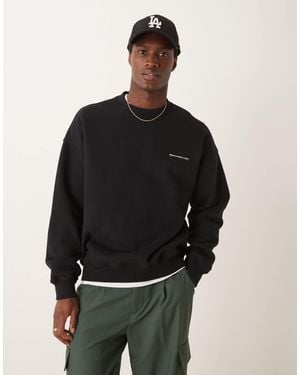 Abercrombie & Fitch Timeless Logo Crew Sweatshirt - Black