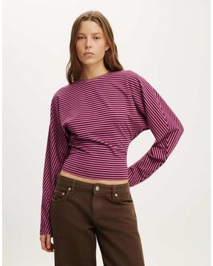 Cotton On Blair Batwing Long Sleeve - Purple
