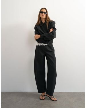 TOPSHOP Maßgeschneiderte barrel-leg-hose mit balloneffekt - Schwarz