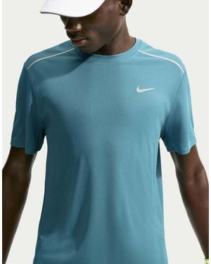 Nike Dri-Fit Uv Miler Top Met Korte Mouwen - Blauw