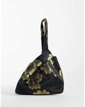 ASOS Jacquard-clutch mit schlaufenriemen - Schwarz