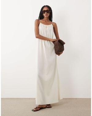 ARKET Spaghetti Strap Beach Maxi Dress - White