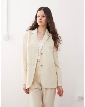 Miss Selfridge Oversized Essentials Blazer - Natural