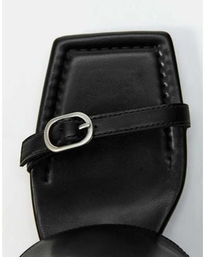 Pull&Bear Heeled Ankle-boot Sandals - Black