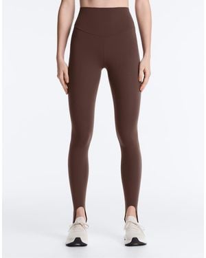 Oysho Comfortlux Super High Rise Ankle-length Stirrup leggings - Brown