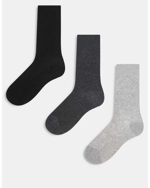 ARKET 3-pack Cotton Rib Socks - Black