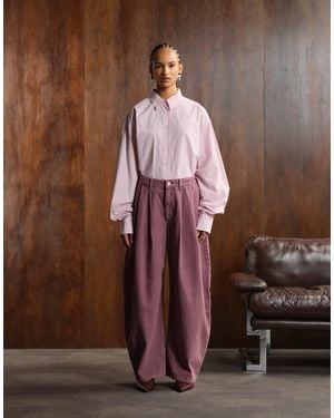 ASOS – oversize-horseshoe-jeans - Braun