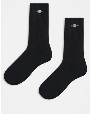 GANT 2-Pack Shield Logo Sport Socks - Black