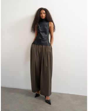 TOPSHOP Super Wide Leg Trouser - Brown