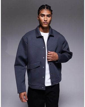 ASOS Heavyweight Boxy Relaxed Overshirt - Blue