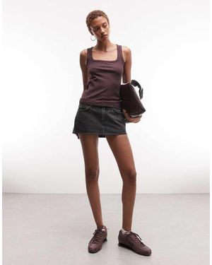Weekday Denim Mini Skirt - Black