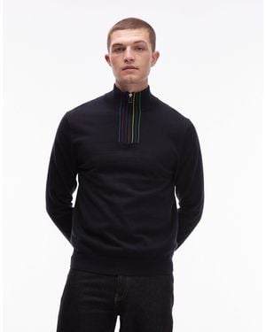 Paul Smith Paul Smith Quarter Zip Jumper - Blue