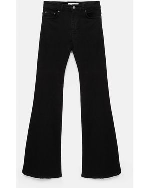 Pull&Bear – eng geschnittene schlagjeans - Schwarz
