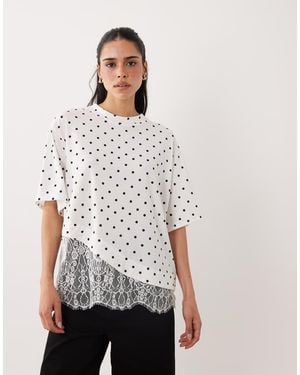 ASOS T-Shirt A Maniche Corte Con Fondo - Bianco