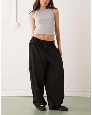 Collusion Xl Balloon Pant With Linen - Black
