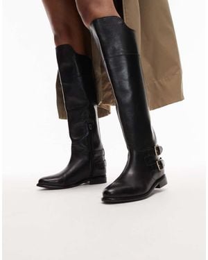 Bronx Botas De Montar Negras Con Detalle De Hebilla Fe-Lise De - Negro