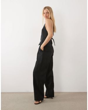 Mango Marga Tailored Straight Trouser Co-ord - Black
