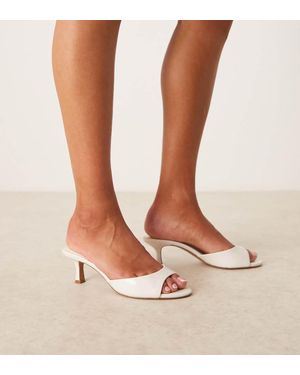 Mango Slingback Kitten Heel - White