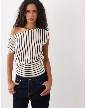 Miss Selfridge Knitted Off Shoulder Top - Multicolor
