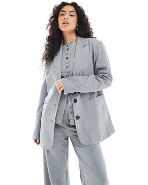 NARRATED Oversized Blazer - Grey