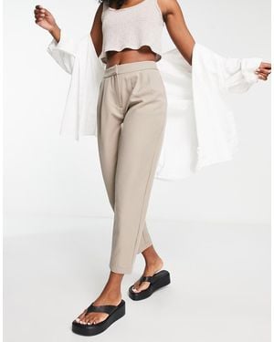 Vila High Waisted Trousers - Brown