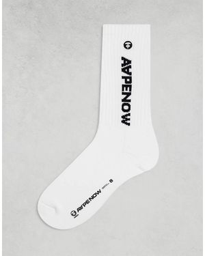 Aape By A Bathing Ape Aape By A Bathing Ape Socks - White