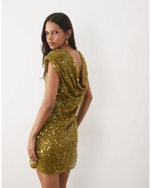 River Island Sequin Mini Dress - Green