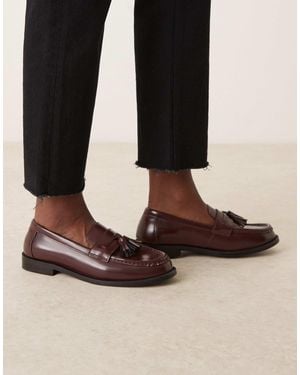 Walk London Rhea Woven Loafers - Black