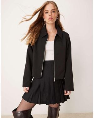 Jdy Giacca Sartoriale Nera Con Chiusura Con Zip - Nero
