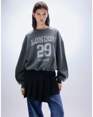 Pull&Bear – sweatshirt - Blau