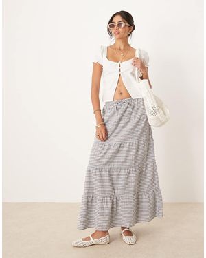 Cotton On Cotton On Haven Tiered Maxi Skirt - Grey