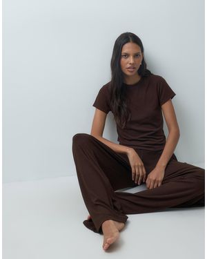 ASOS Lounge mix & match ripp-baby-t-shirt - Braun