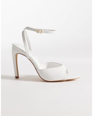 Public Desire Caught On Tie Leg Heeled Sandals - White