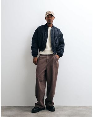 Weekday Bomber With Gathered Sleeve And Back Detail - Blue
