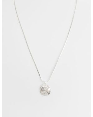 Orelia Statement Spiral Necklace - White