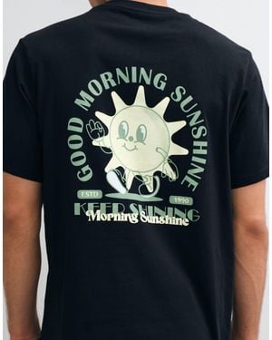 Jack & Jones Cartoon Sun Back Print T-shirt - Blue