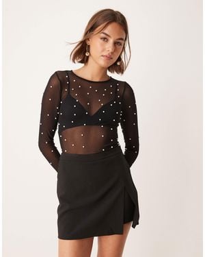 Pimkie – seitlich geschlitzter skort - Schwarz