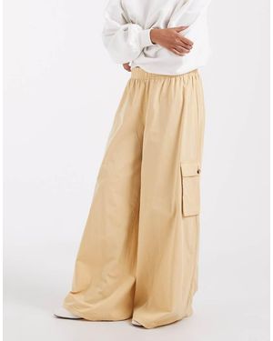 ASOS Utility Wide Leg Pant Co-ord - Natural