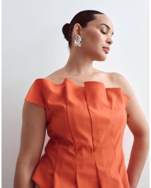 ARRANGE Curve Sculpted Bandeau Top - Orange