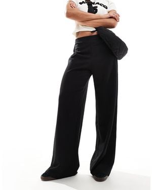 Noisy May Wide Leg Elasticated Waist Trouser - Blue