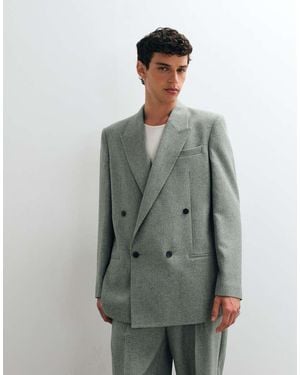 ASOS Relaxed Double Breasted Suit Jacket - Green