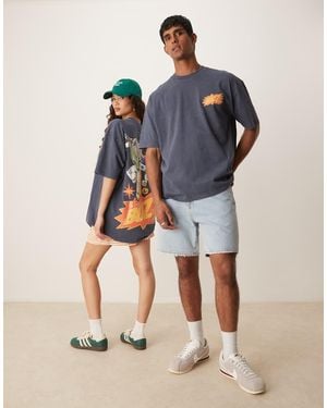 ASOS Disney Pixar Oversized T-Shirt With Buzz Lightyear Toy Story Print - Blue