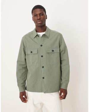 ARKET – hammered tech – hemdjacke - Grün