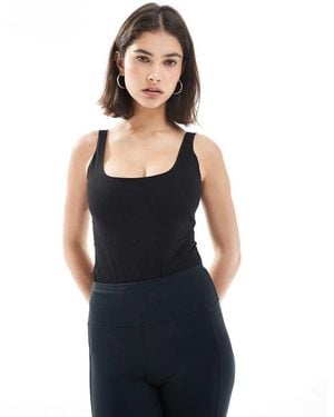 agon® Scoop-Neck Bodysuit - Black