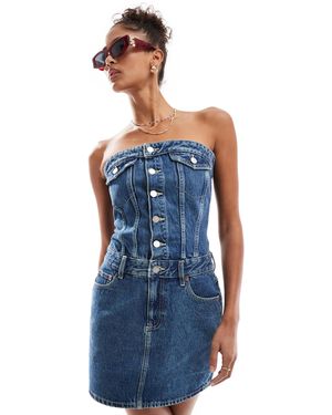 Dr. Denim Dr. denim – carlisle – trägerloses jeans-minikleid - Blau