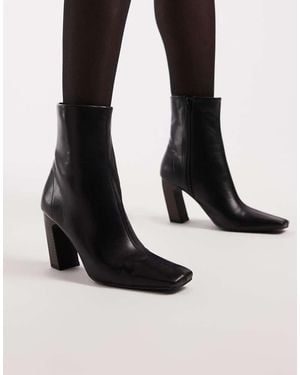 schuh Botines Con Tacón Medio Curvado Bryson De - Azul