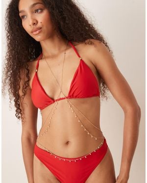 ASOS Body Multi Chain - Red