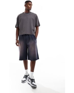 Cotton On Super baggy Fleece Shorts - Blue