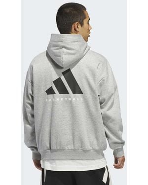 adidas Originals Adidas Basketball Fleece Hoodie (Gender Neutral) - Grey