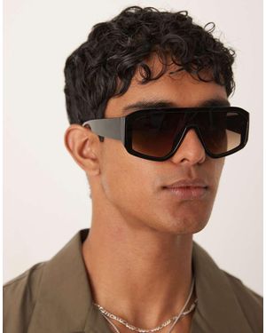 ASOS Chunky Aviator Sunglasses - Black